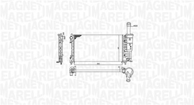 Radiator, engine cooling MAGNETI MARELLI 350213194200