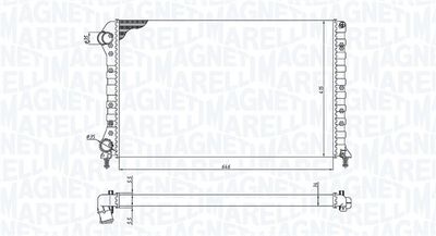 Radiator, engine cooling MAGNETI MARELLI 350213194400