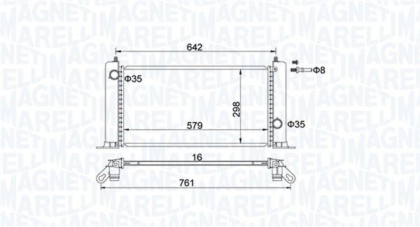 MAGNETI MARELLI 350213194500 Radiator, engine cooling