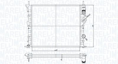 Radiator, engine cooling MAGNETI MARELLI 350213194700