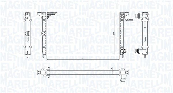 MAGNETI MARELLI 350213194900 Radiator, engine cooling