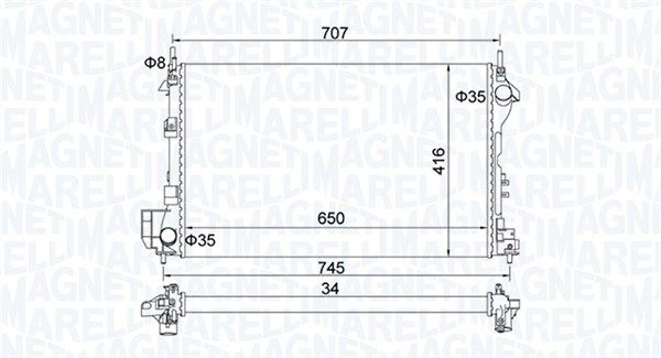 MAGNETI MARELLI 350213195700 Radiator, engine cooling