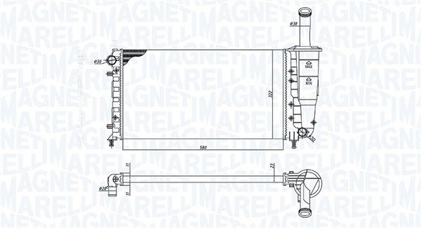 MAGNETI MARELLI 350213196000 Radiator, engine cooling