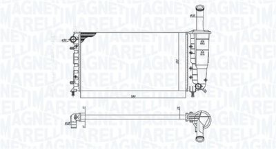 Radiator, engine cooling MAGNETI MARELLI 350213196000