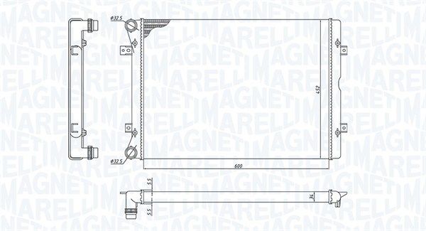 MAGNETI MARELLI 350213196100 Radiator, engine cooling