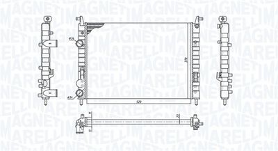 Radiator, engine cooling MAGNETI MARELLI 350213196300