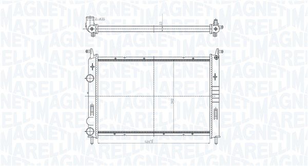 MAGNETI MARELLI 350213196400 Radiator, engine cooling