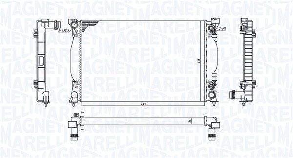 MAGNETI MARELLI 350213196500 Radiator, engine cooling