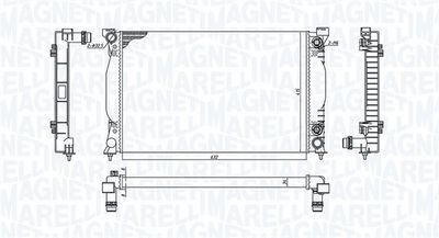 Radiator, engine cooling MAGNETI MARELLI 350213196500