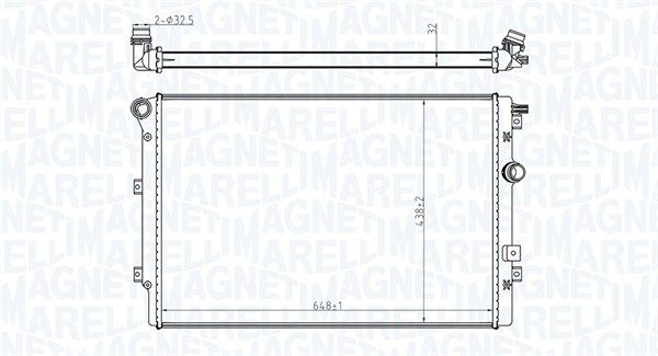 MAGNETI MARELLI 350213196800 Radiator, engine cooling