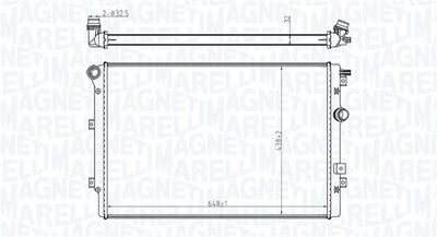 Radiator, engine cooling MAGNETI MARELLI 350213196800