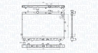 Radiator, engine cooling MAGNETI MARELLI 350213197100