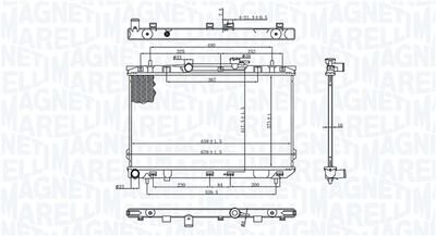 Radiator, engine cooling MAGNETI MARELLI 350213197200
