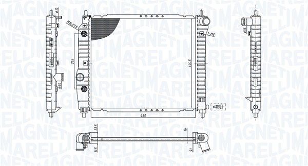 MAGNETI MARELLI 350213197300 Radiator, engine cooling