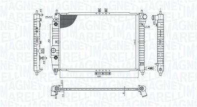 Radiator, engine cooling MAGNETI MARELLI 350213197400