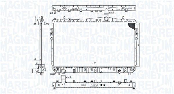 MAGNETI MARELLI 350213197600 Radiator, engine cooling