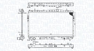Radiator, engine cooling MAGNETI MARELLI 350213197600