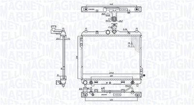 Radiator, engine cooling MAGNETI MARELLI 350213197700