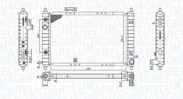 MAGNETI MARELLI 350213197800 Radiator, engine cooling