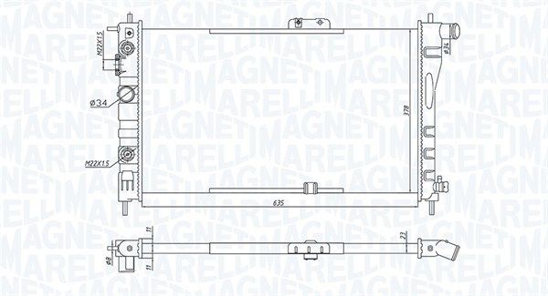 MAGNETI MARELLI 350213197900 Radiator, engine cooling