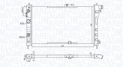Radiator, engine cooling MAGNETI MARELLI 350213197900