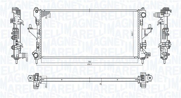 MAGNETI MARELLI 350213198200 Radiator, engine cooling
