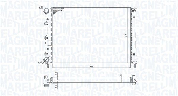 MAGNETI MARELLI 350213198400 Radiator, engine cooling