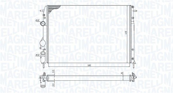 MAGNETI MARELLI 350213198500 Radiator, engine cooling