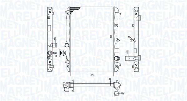 MAGNETI MARELLI 350213198600 Radiator, engine cooling
