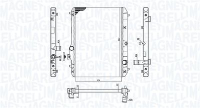 Radiator, engine cooling MAGNETI MARELLI 350213198600