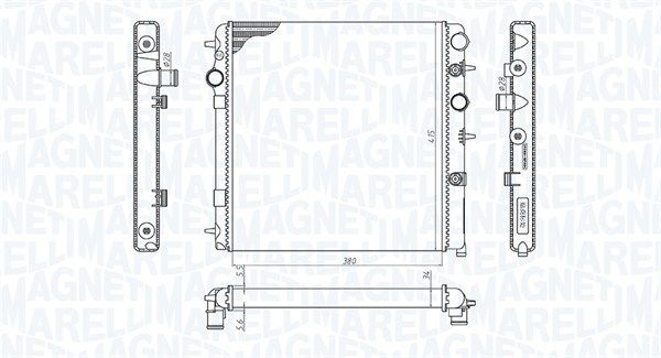 MAGNETI MARELLI 350213198700 Radiator, engine cooling