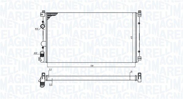 MAGNETI MARELLI 350213198800 Radiator, engine cooling