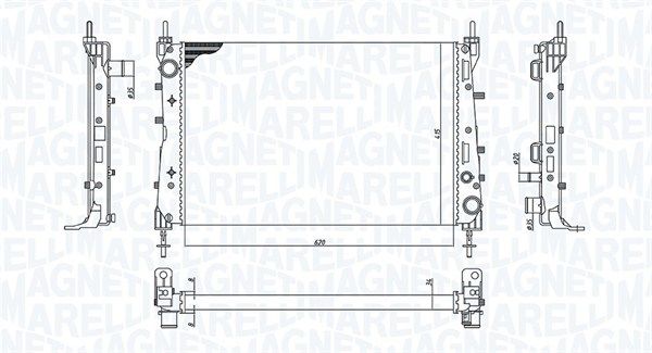 MAGNETI MARELLI 350213199100 Radiator, engine cooling