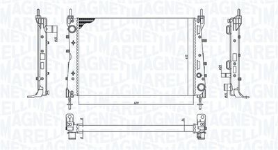 Radiator, engine cooling MAGNETI MARELLI 350213199100