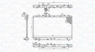 Radiator, engine cooling MAGNETI MARELLI 350213199500