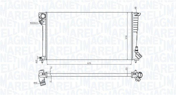 MAGNETI MARELLI 350213199700 Radiator, engine cooling