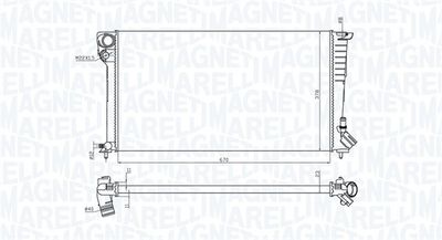Radiator, engine cooling MAGNETI MARELLI 350213199700