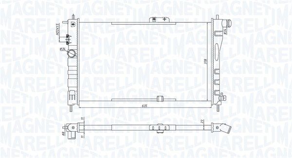 MAGNETI MARELLI 350213199800 Radiator, engine cooling