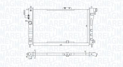 Radiator, engine cooling MAGNETI MARELLI 350213199800