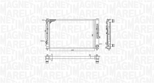 MAGNETI MARELLI 350213199900 Radiator, engine cooling