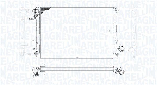 MAGNETI MARELLI 350213200100 Radiator, engine cooling