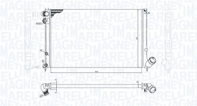 Radiator, engine cooling MAGNETI MARELLI 350213200100