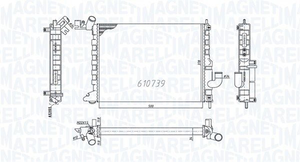 MAGNETI MARELLI 350213200200 Radiator, engine cooling