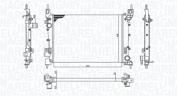 MAGNETI MARELLI 350213200400 Radiator, engine cooling