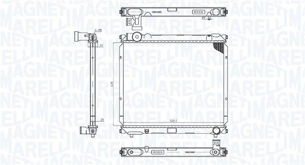 MAGNETI MARELLI 350213200700 Radiator, engine cooling