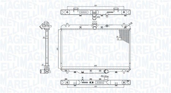 MAGNETI MARELLI 350213200800 Radiator, engine cooling