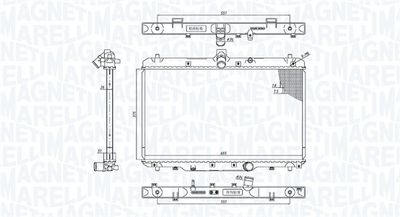 Radiator, engine cooling MAGNETI MARELLI 350213200800