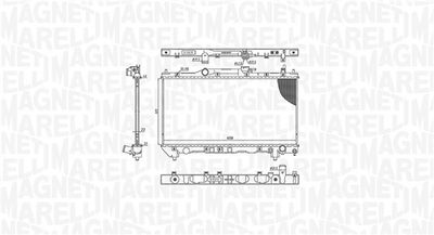 Radiator, engine cooling MAGNETI MARELLI 350213201100