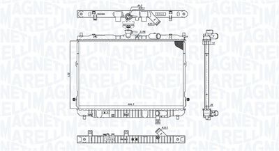 Radiator, engine cooling MAGNETI MARELLI 350213201400