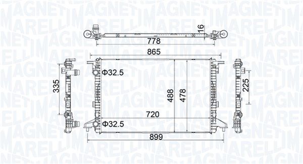 MAGNETI MARELLI 350213201900 Radiator, engine cooling